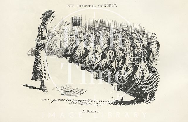 Cartoon of the Hospital Concert, Bath 1917