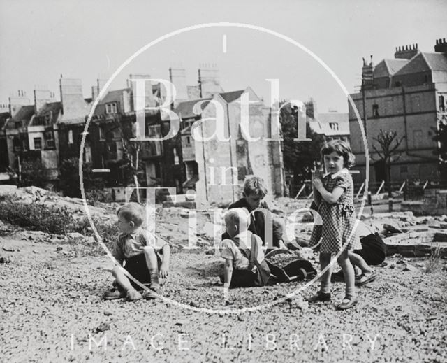 Children playing on a bomb site, Julian Road, Bath c.1950?