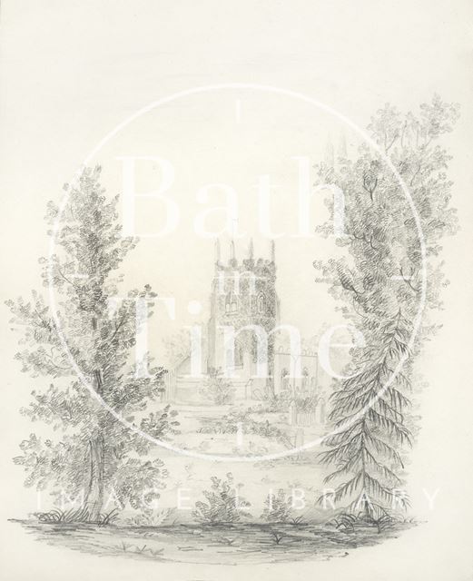 Sketch of the Church of Thomas à Becket, Widcombe, Bath c.1840