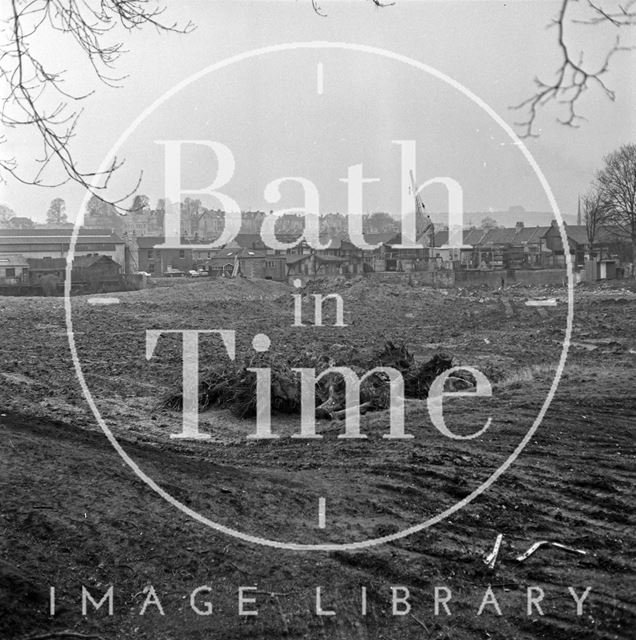 Dredging the River Avon at Green Park as part of the Flood Prevention Scheme, Bath 1972