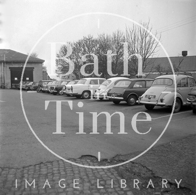 Green Park Station used as a car park, Bath 1973