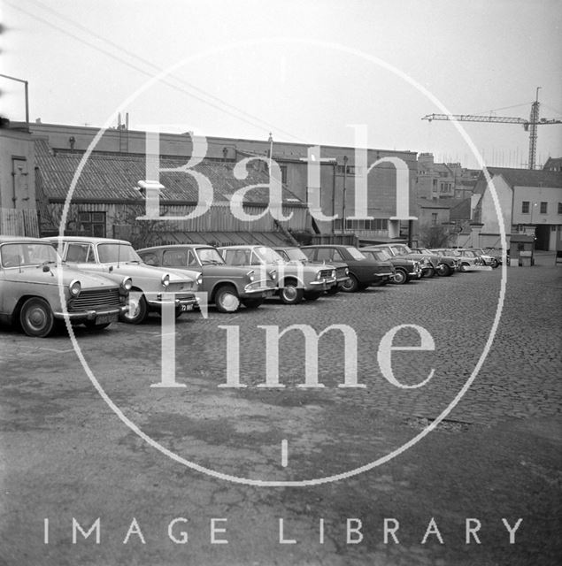 Green Park Station used as a car park, Bath 1973