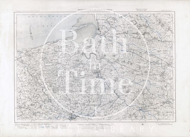 Ordnance survey map of Bridgewater and Quantock Hills 1931