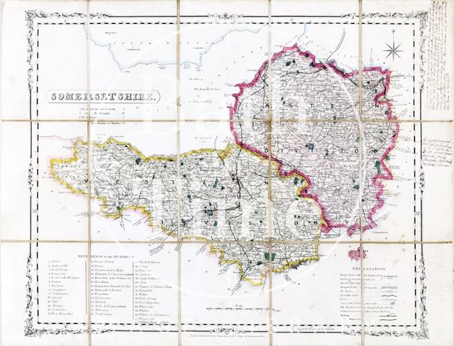 Map of Somersetshire 1852