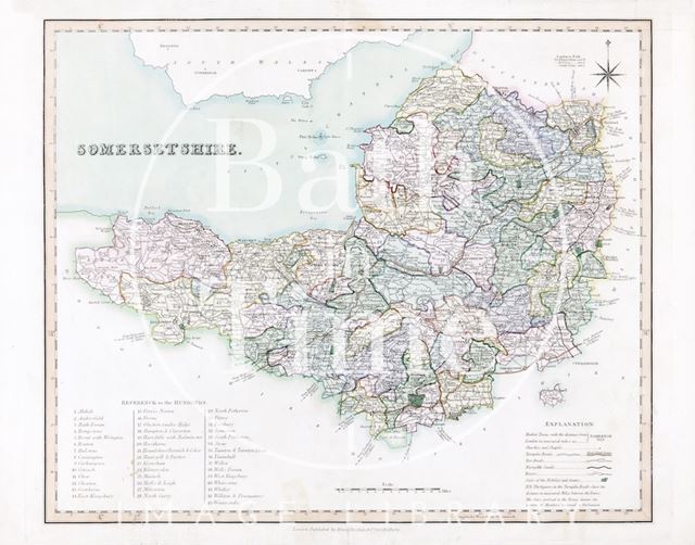 Map of Somersetshire 1829