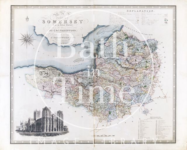 Map of the country of Somerset by C. & I. Greenwood 1829