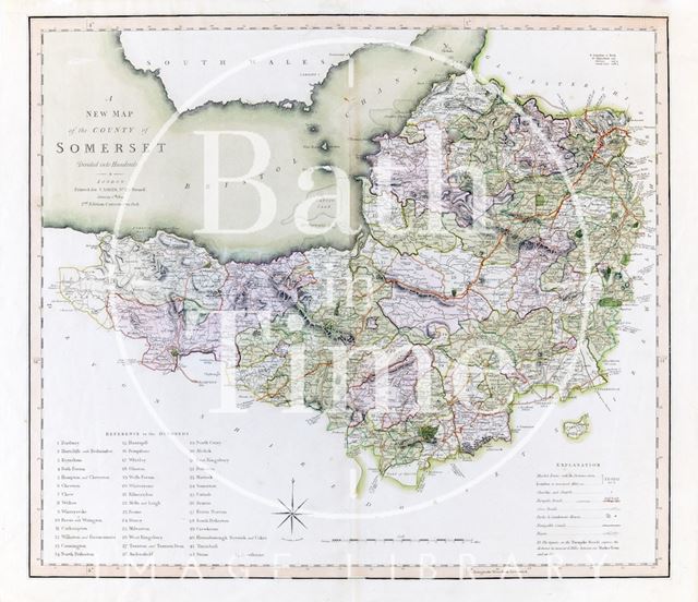 A new map of the county of Somerset 1808