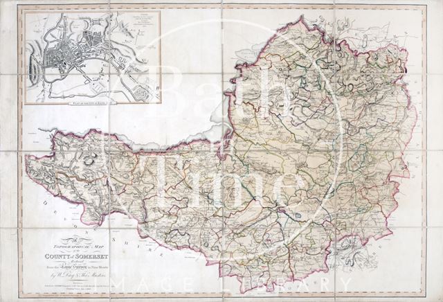 A topographical map of the county of Somerset by W. Day and T. Masters 1803