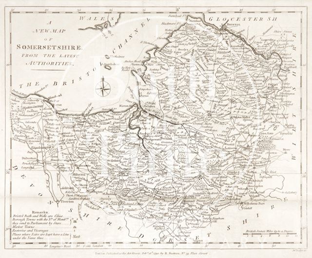 A new map of Somersetshire from the latest authorities 1790