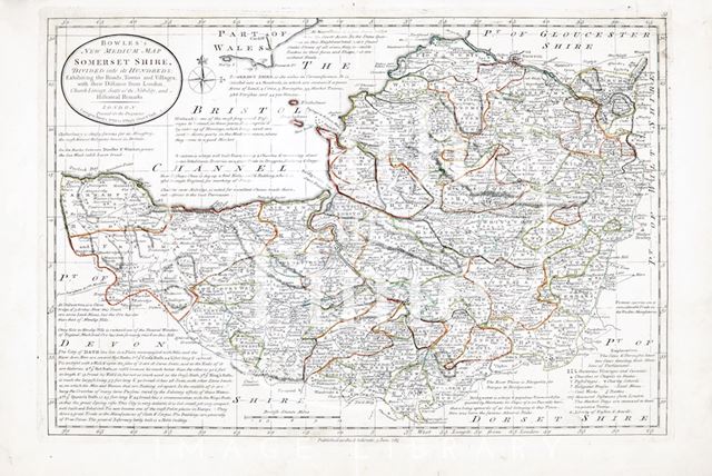 Bowles's new medium map of Somersetshire 1785