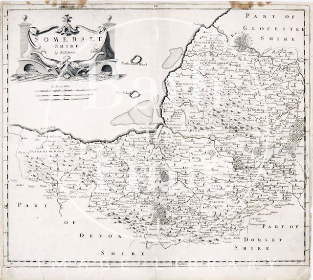 Map of Somersetshire by Robert Mauldon 1695