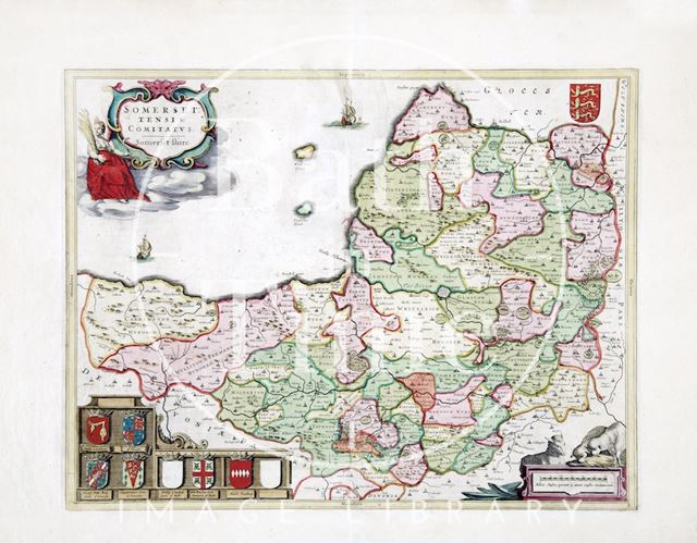 Map of Somersetshire 1648