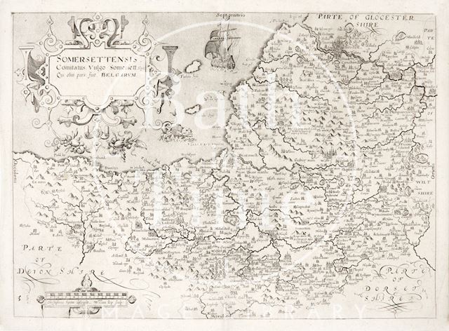 Map of Somersetshire 1610