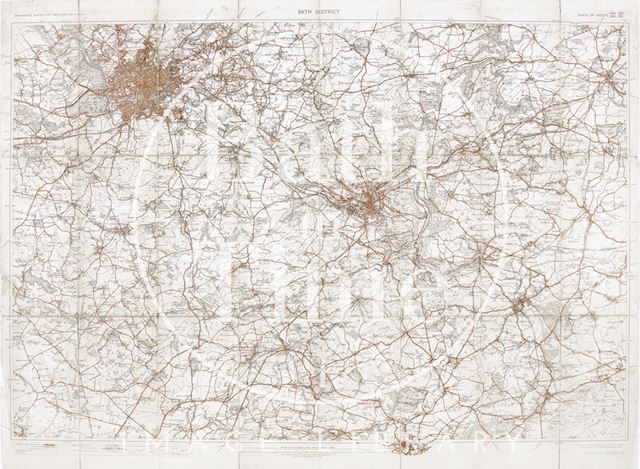 Ordnance survey map of Bath district 1907