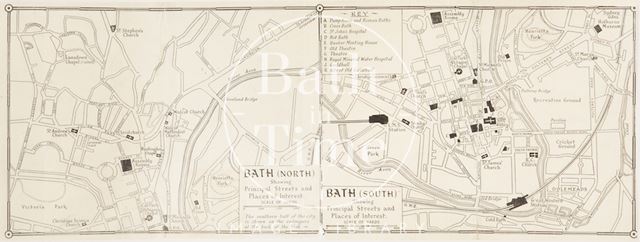 Map of North and South Bath 1947