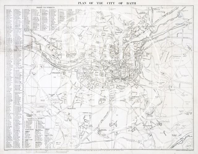 Plan of the City of Bath 1939