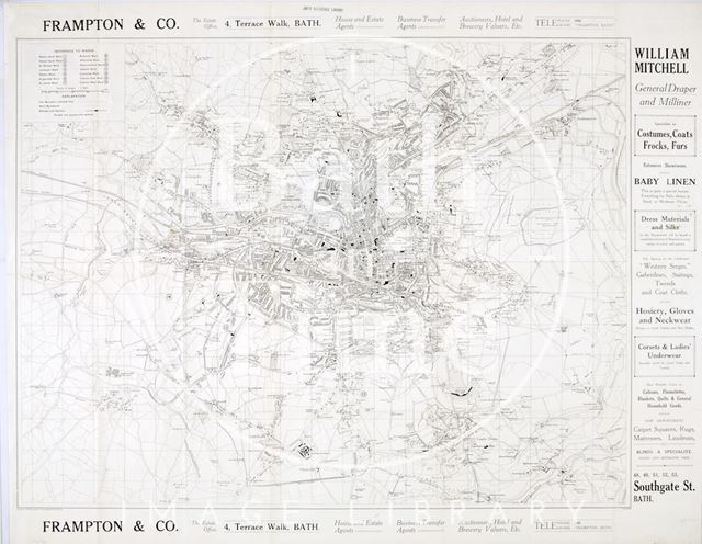 Map of Bath and Surrounding Area 1927