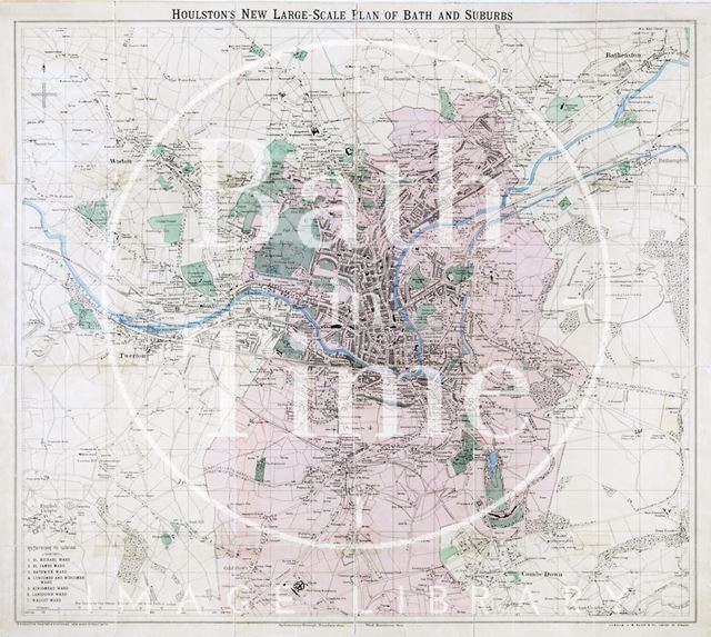 Houlston's New Large-Scale Plan of Bath and Suburbs 1890