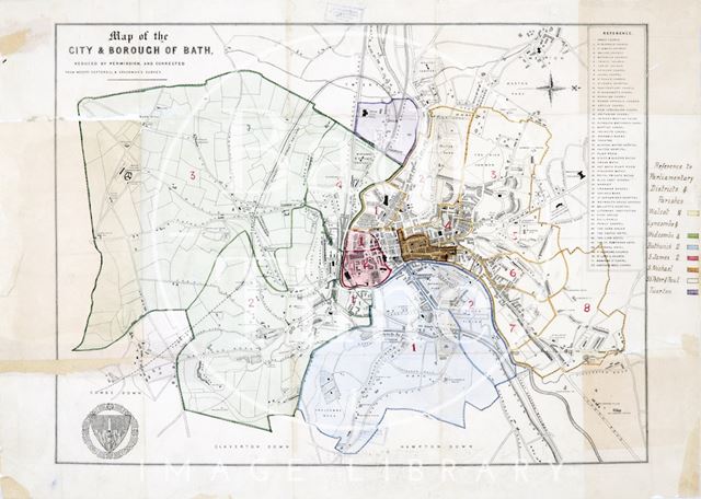 Map of the City & Borough of Bath 1876