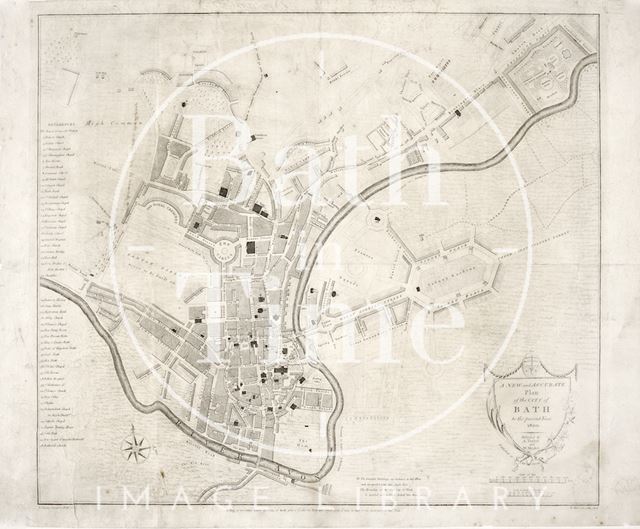 A new and accurate plan of the city of Bath to the present year 1800