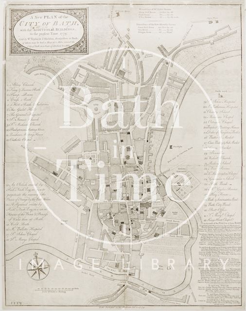 A new plan of the city of Bath with additional buildings to the present time 1779