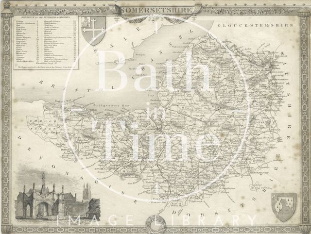 Map of Somersetshire 1844