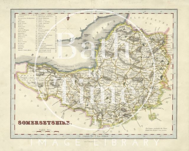 Map of Somersetshire 1843