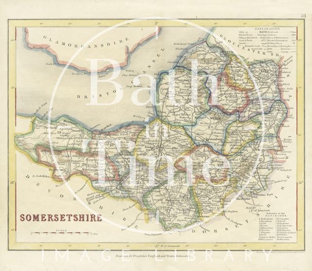 Map of Somersetshire 1843