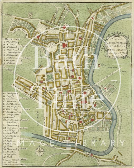 An Accurate Plan of the City of Bath 1776