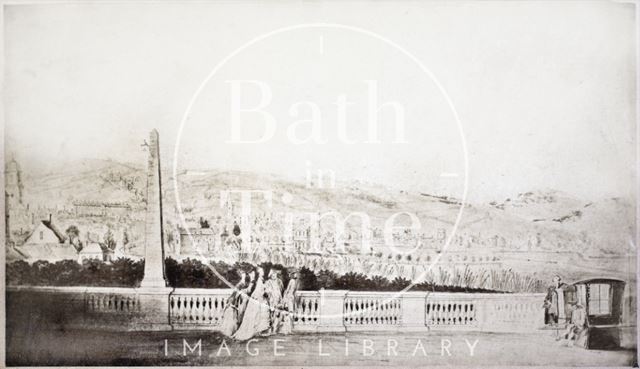 View from South Parade towards Bathwick, Bath c.1780