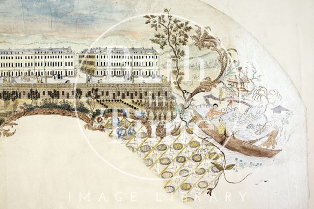 Fan view of South Parade, Bath c.1757 - detail