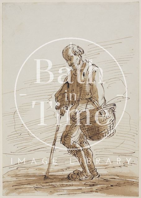 Sketch of a beggar by Thomas Barker (1769-1849) c.1780-1849