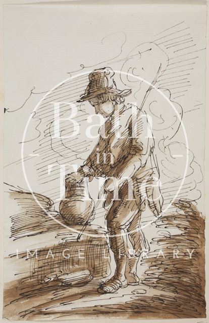 Sketch of an Italian peasant boy by Thomas Barker (1769-1849) c.1780-1849