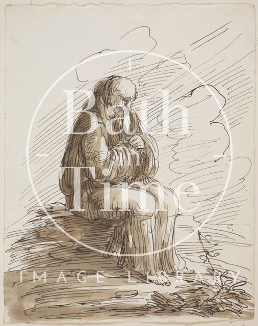 Sketch of the old monk by Thomas Barker (1769-1849) c.1780-1849