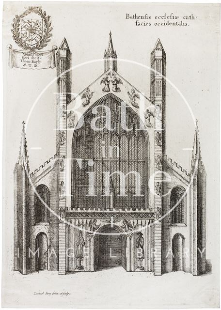 West Prospect of the Cathedral Church of Bath 1655