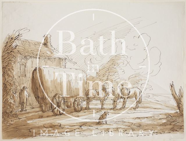 Sketch of the Hay Wain by Thomas Jones Barker (1815-1870) c.1830-1870