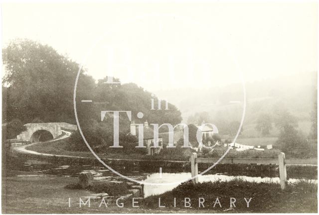 Looking towards Limpley Stoke over the Somersetshire Coal Canal at Tucking Mill c.1870