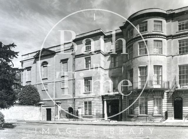 Exterior of 1, Sion Hill Place, Bath, facing south 1956