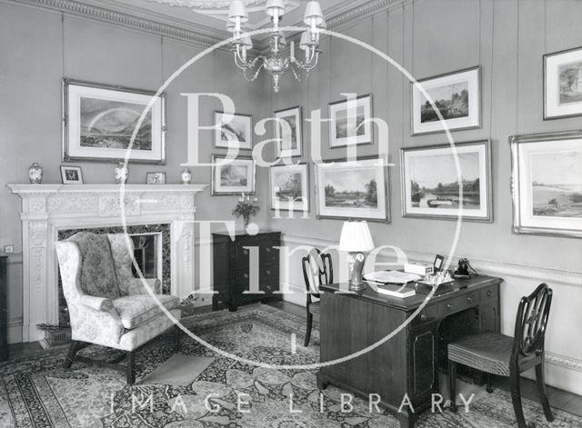 Interior photograph of 1, Sion Hill Place, Bath 1956