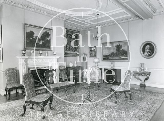 Interior photograph of 1, Sion Hill Place, Bath 1956