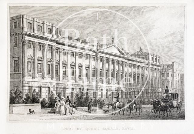 Part of Queen Square, Bath 1829