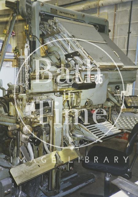 Interior of the works of Cedric Chivers bookbinders, Pucklechurch, Gloucestershire 1994