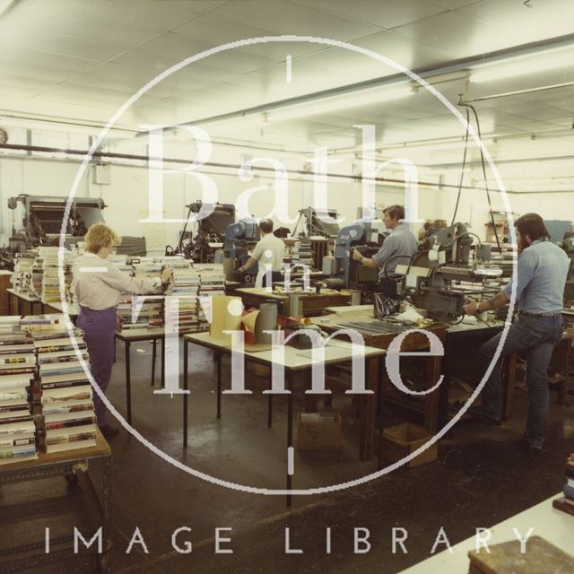 The Cedric Chivers bookbinding works at Portway House, Combe Park, Bath c.1984