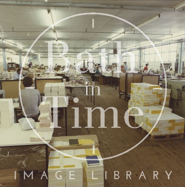 The Cedric Chivers bookbinding works at Portway House, Combe Park, Bath c.1984