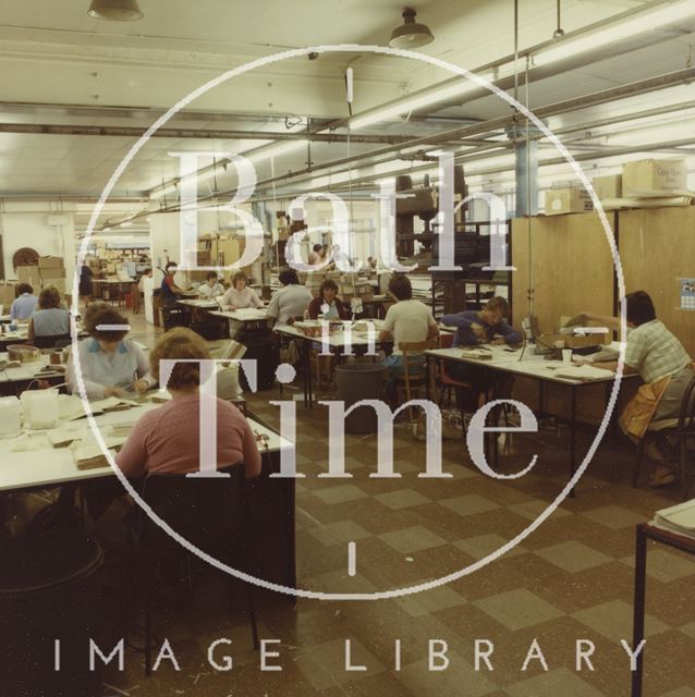 The Cedric Chivers bookbinding works at Portway House, Combe Park, Bath c.1984