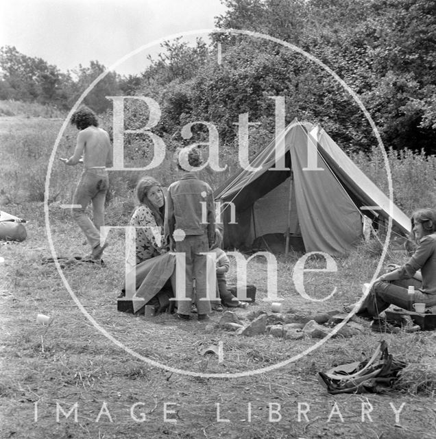 After the Glastonbury Free Festival, Somerset 1971