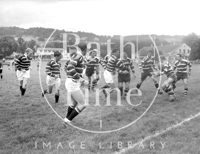 Bath Rugby vs. Bristol at the Recreation Ground c.1962