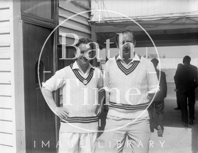 Two unidentified Bath Cricket players c.1963