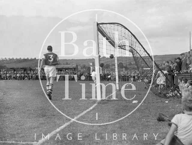 Goalmouth action at Twerton Park, Bath c.1963