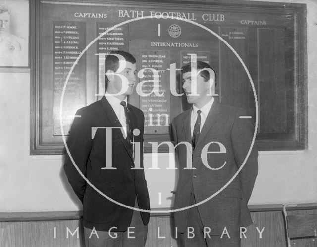 David Gay and Michael Bull at Bath Rugby Club c.1963